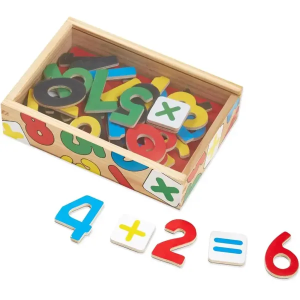 Magnetne lesene številke, komplet za razvoj spretnosti v škatli za shranjevanje - Melissa & Doug slika 4