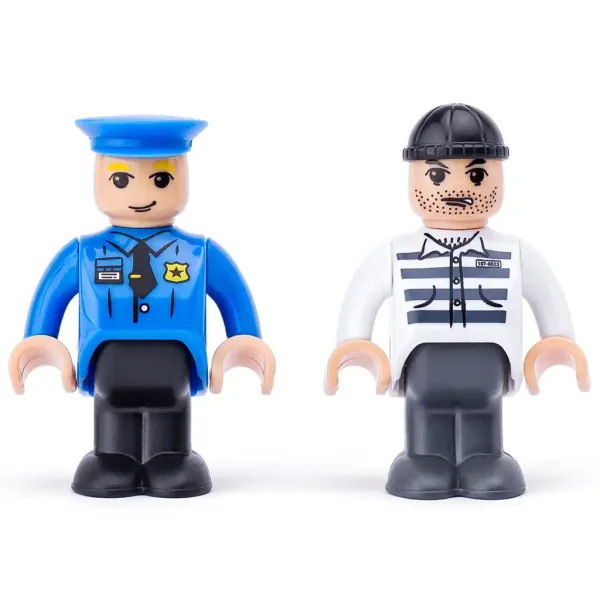 Magnetni policijski avto s prikolico - Woodyland slika 3