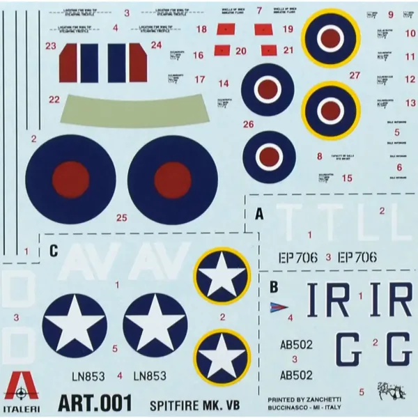 Maketa lovskega letala Italeri 1/72 Spitfire Mk. Vb slika 2
