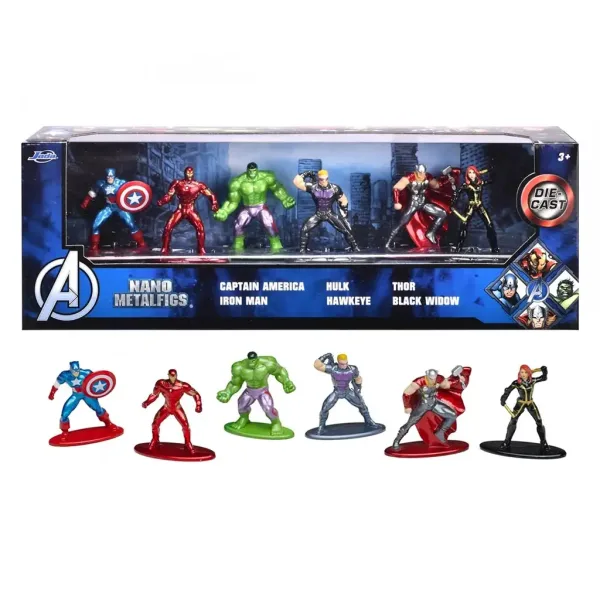 Marvel: Metalfigs Nano Maščevalci kovinski figurice set 6 kosov - Simba Toys slika 2