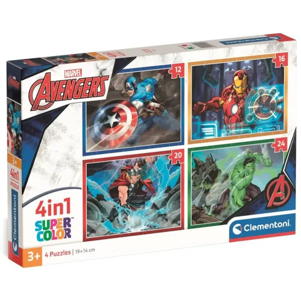Marvel: Osvetniki 4v1 Supercolor sestavljanka - Clementoni slika 1