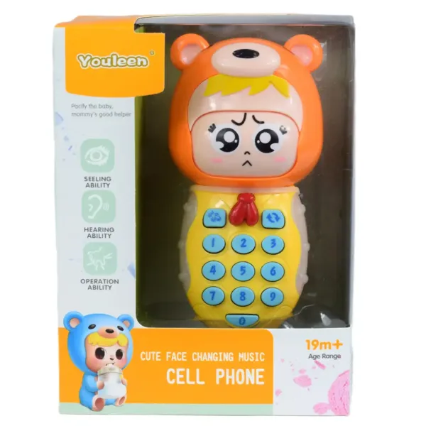Mehka otroška igrača telefon v dveh različicah z zvokom in svetlobo slika 4