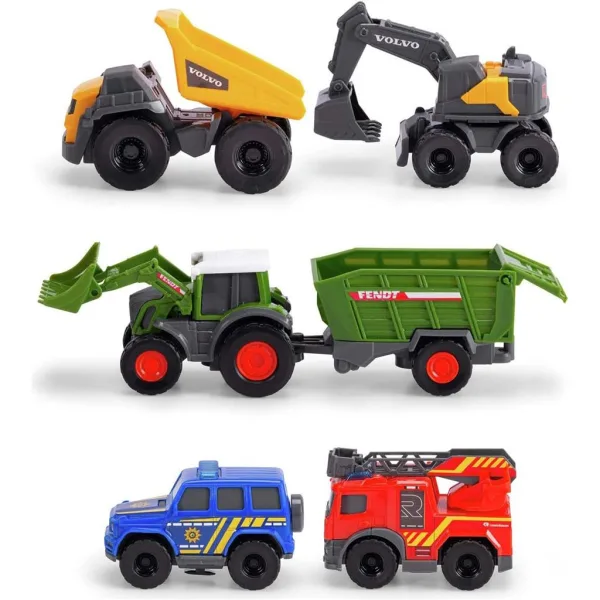 Micro City 5-delni komplet odpirajočih se majhnih avtomobilčkov - Dickie Toys slika 2