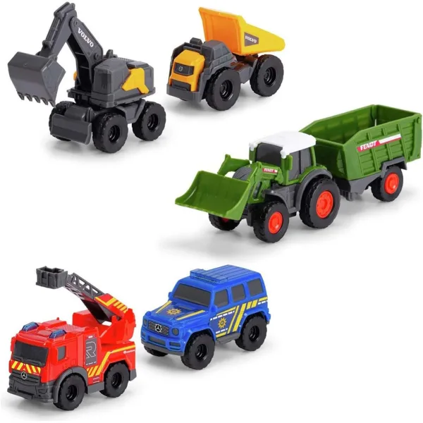Micro City 5-delni komplet odpirajočih se majhnih avtomobilčkov - Dickie Toys slika 3