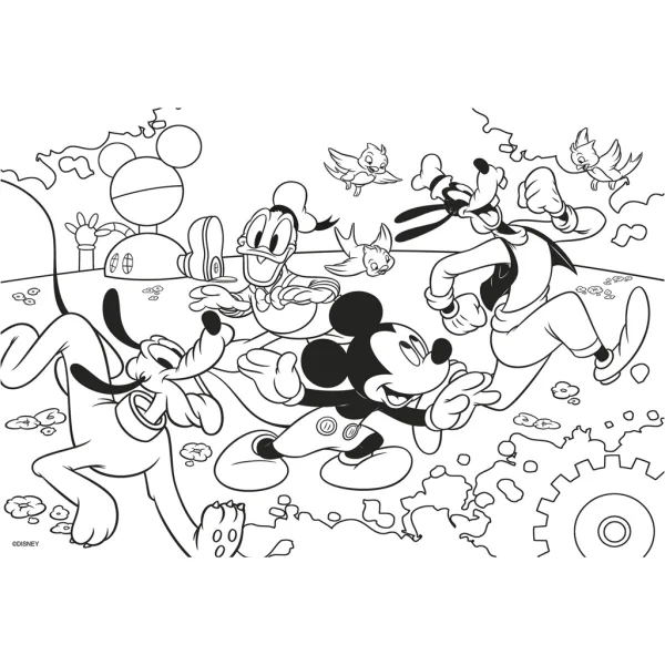Miki Miška 2 v 1 250-delni puzzle in pobarvanka 50x35 cm - Lisciani slika 3