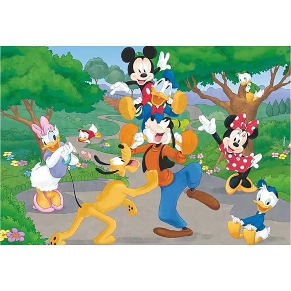Miki Miška 2 v 1, 2x12-delni maxi puzzle in pobarvanka - Lisciani slika 3