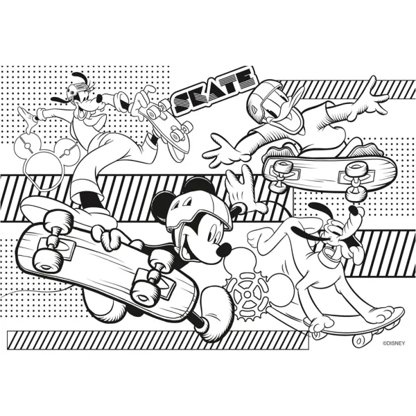 Miki Miška 2 v 1, 60-delni puzzle in pobarvanka 50x35 cm - Lisciani slika 3