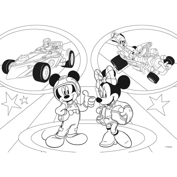 Miki Miška 2 v 1 maxi 24-delni puzzle in pobarvanka 70x50 cm - Lisciani slika 2
