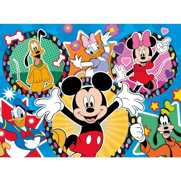 Miki Miška in prijatelji 2 v 1 24-delni Eco mini puzzle in pobarvanka 35x25 cm – Lisciani slika 2