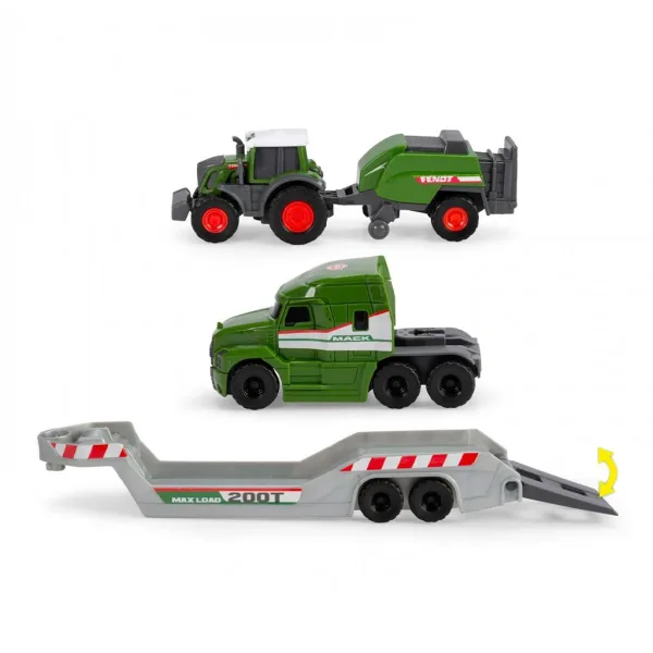 Mikro dostavni tovornjak s traktorjem Fendt in balirko - Dickie Toys slika 3