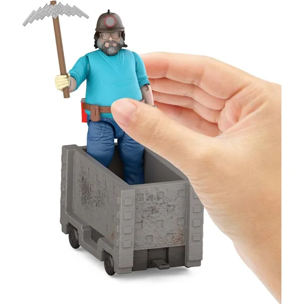 Minecraft: Film – Steve in komplet igrač z rudniškim vozičkom – Mattel slika 5
