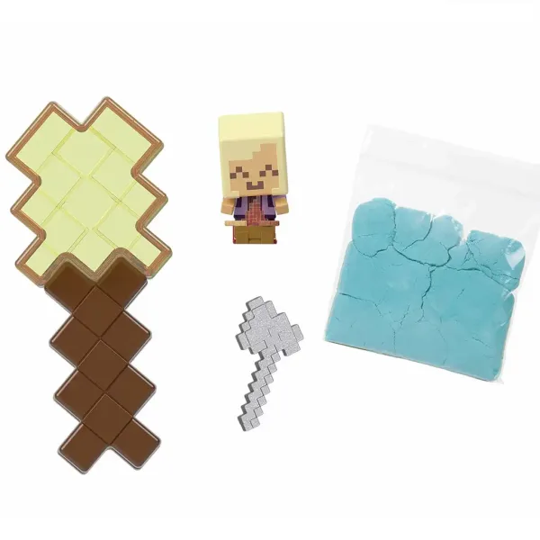 Minecraft: Razkritje minifigure Aranyszoke Hajós z rumenim mečem v obliki škatle - Mattel slika 6