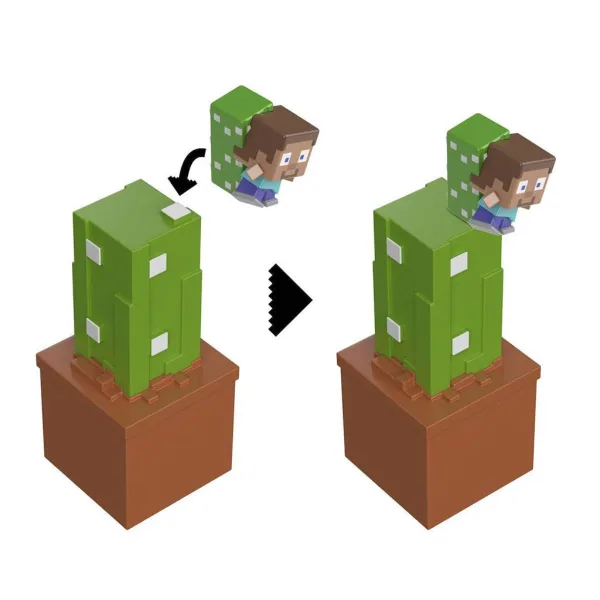 Minecraft Reveal minifigura v škatlici za shranjevanje – Kaktus – Mattel slika 4