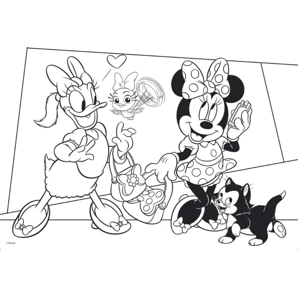 Minnie Miška 2 v 1, 108-delni puzzle in pobarvanka 50x35 cm - Lisciani slika 3