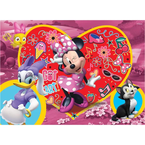 Minnie Miška 2 v 1, 24-delni puzzle in pobarvanka 50x35 cm - Lisciani slika 2