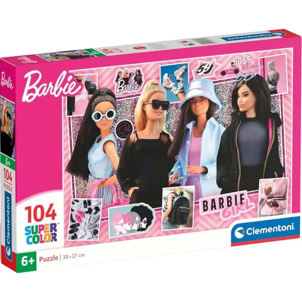 Modne Barbie lutke 104-delna Supercolor sestavljanka - Clementoni slika 1