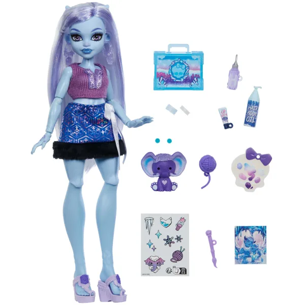 Monster High Strašna nega Abbey Bominable lutka s priborom – Mattel slika 3
