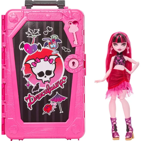 Monster High Strašno dobri prijatelji skrivnosti: Grozljivo potovanje Draculaura punčka - Mattel slika 2