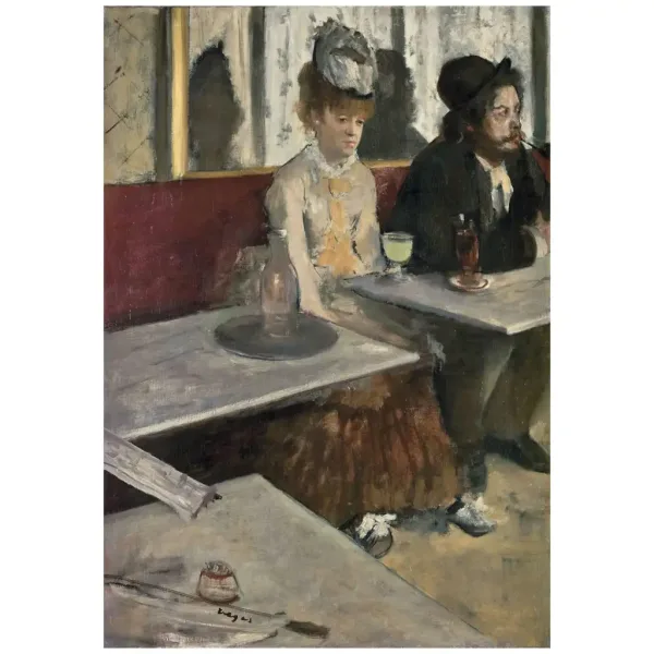 Muzejska zbirka: Edgar Degas - V kavarni 1000-delna sestavljanka s posterjem - Clementoni slika 2