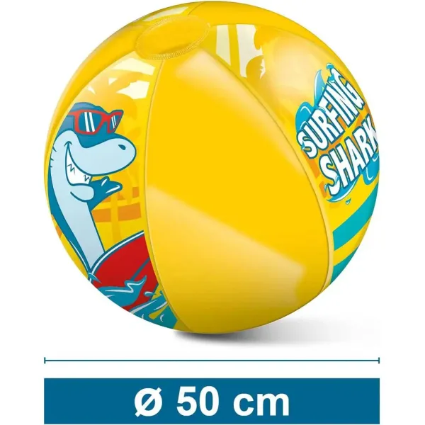 Napihljiva plažna žoga s motivom morskega psa 50 cm - Mondo Toys slika 3