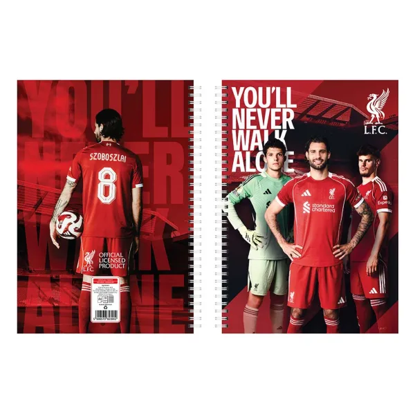 Nebulo: Liverpool spiralni zvezek, črtan, 60 listov, format A4, 1 kos slika 1