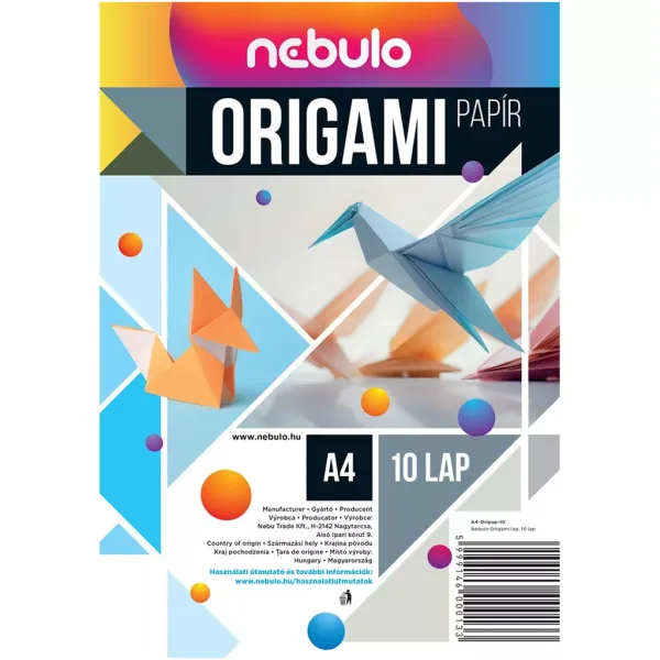 Nebulo: Origami listi v formatu A/4, 10 kosov, 80g slika 1