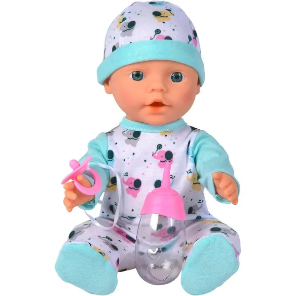 New Born Baby steklenička dojenček v oblačilih z motivom slončka – Simba Toys slika 2