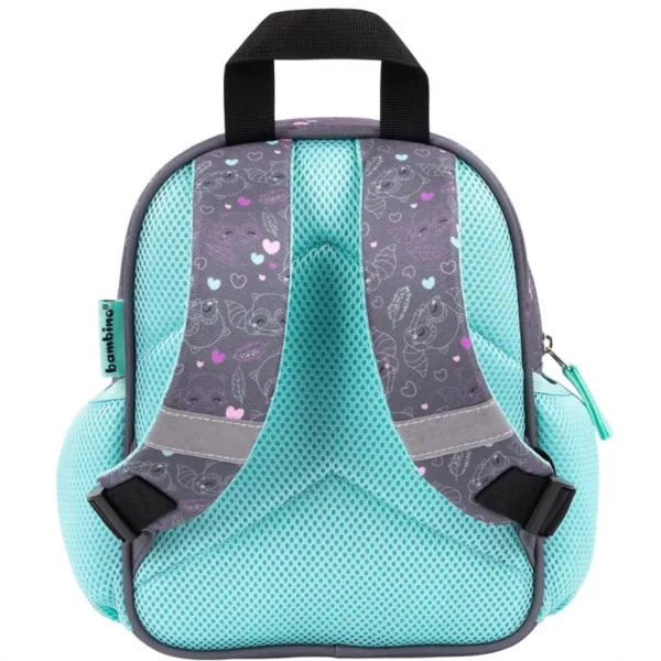 Otroški nahrbtnik z motivom rakuna za vrtec 27x21x12,5 cm slika 2