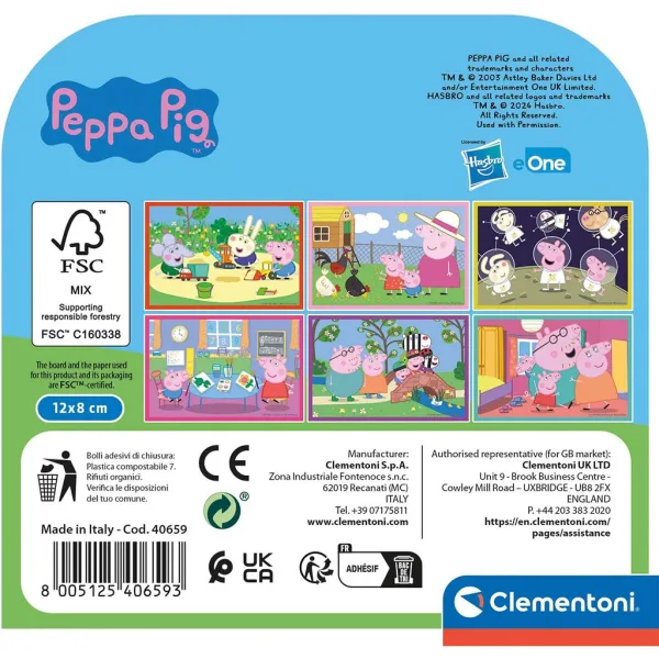 Peppa pujsa 6-delni pravljični kocki - Clementoni slika 2