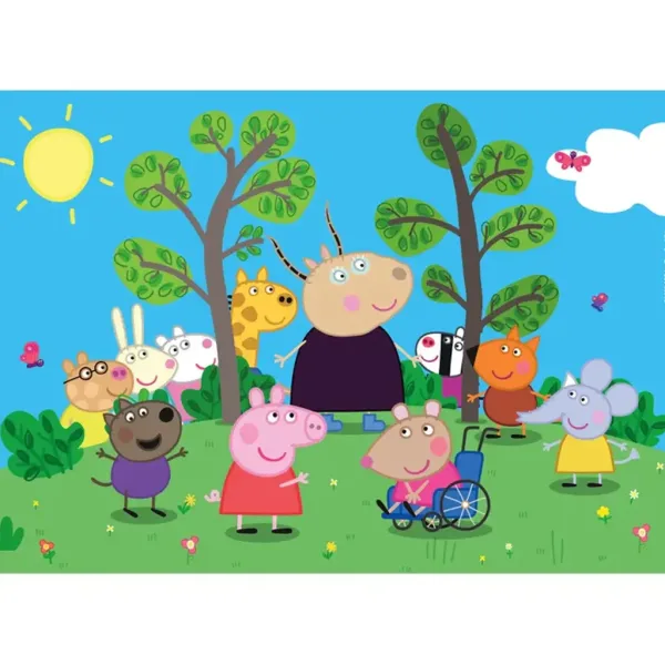 Peppa pujsa in prijatelji 24-delna maxi supercolor sestavljanka - Clementoni slika 2