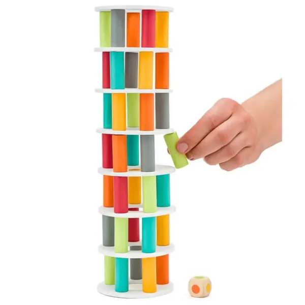 Pisa nagnjeni stolp spretnostna igra z lesenim stolpom, 45-delni set - Woodyland slika 2
