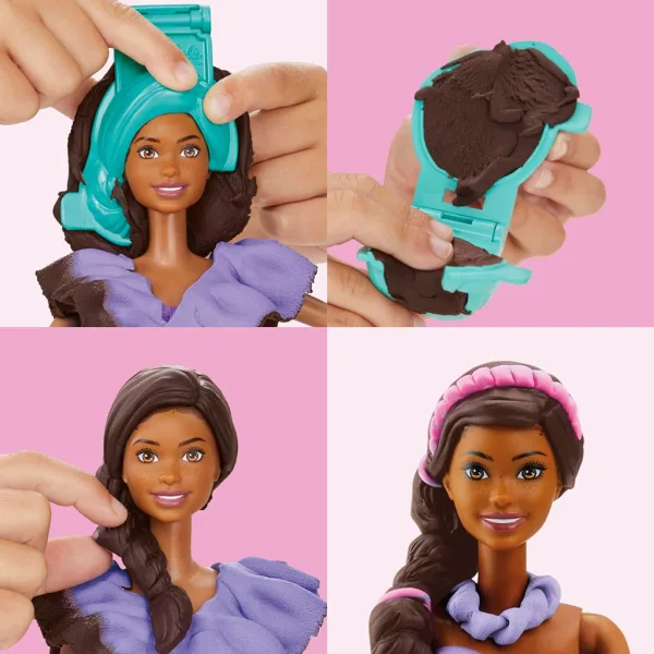 Play-Doh: Barbie Fashionista komplet plastičnega modeliranja z valovito obleko in punčko - Hasbro slika 3