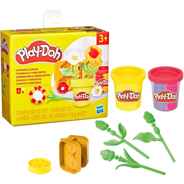 Play-Doh: Majhni cvetovi - Komplet za modeliranje sončnic in marjetic - Hasbro slika 2