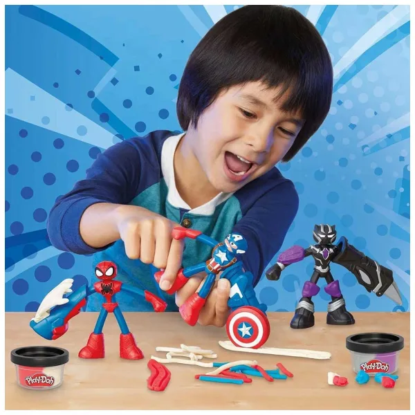 Play-Doh: Marvel Herojske pustolovščine komplet modelirne mase z 3 figuricami - Hasbro slika 4