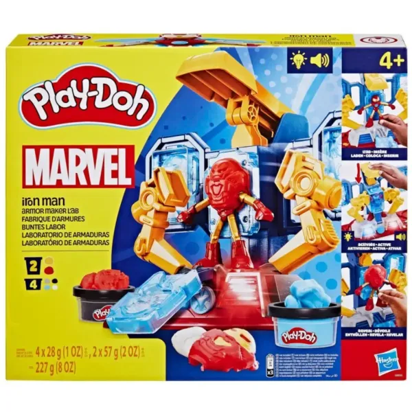 Play-Doh Marvel: Maščevalci Iron Man laboratorij za izdelavo oklepa s svetlobo in zvokom - Hasbro slika 4