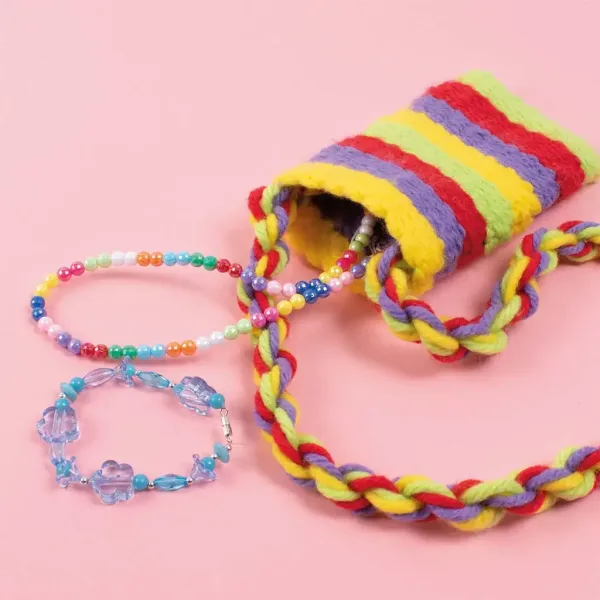 PlayBox: Komplet set za tkanje z nitmi in kvadratnim tkalskim okvirjem slika 2