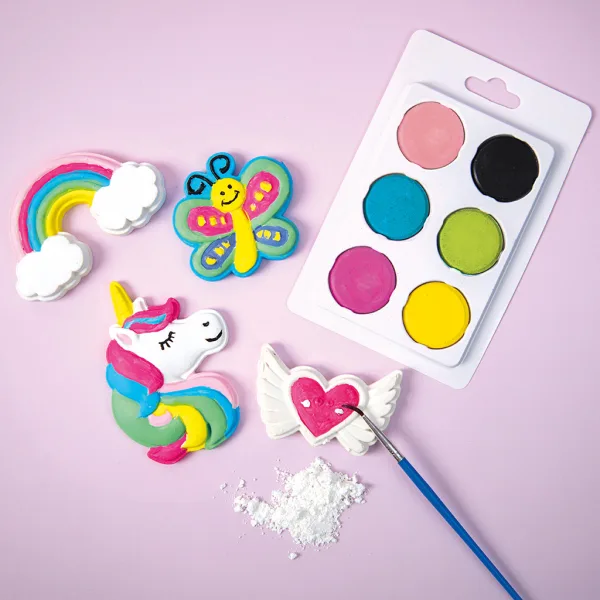 PlayBox: Komplet za izdelavo hladilniškega magneta z mavčnim ulitkom – samorog slika 3