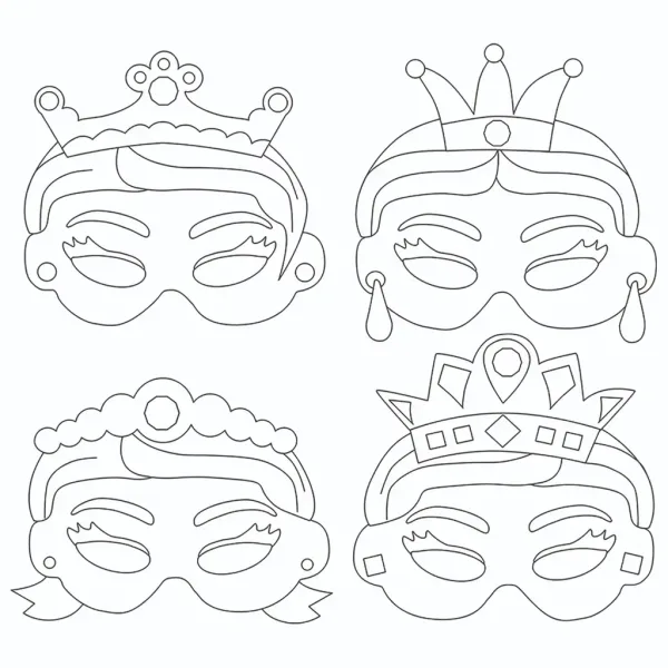 PlayBox: Set papirnih mask princesk, 12 kosov slika 2