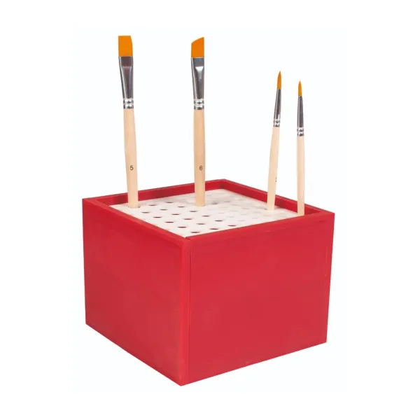 PlayBox: Škatla za shranjevanje čopičev s 64 mesti, velikosti 13x13x10 cm. slika 2