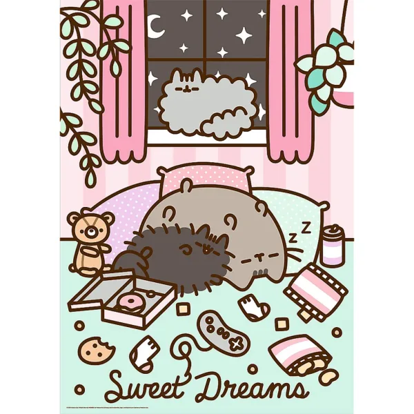 Pusheen sladke sanje 1000-delni Premium plus kakovostni puzzle - Trefl slika 2