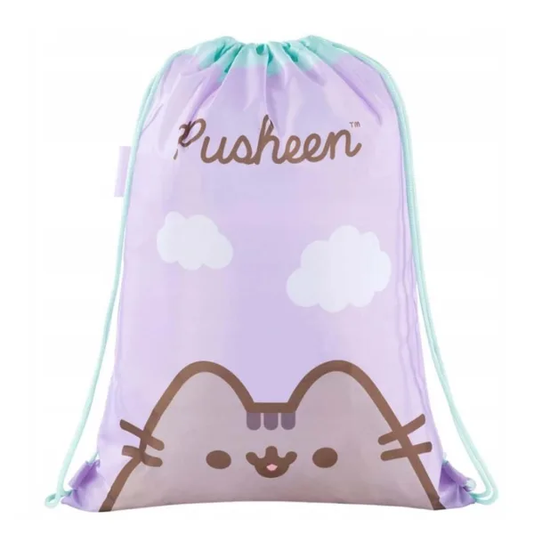 Pusheen vijoličast športni nahrbtnik, športna torba 43x34 cm slika 1