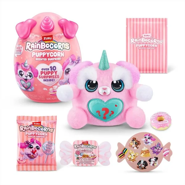 Rainbocorns: Pocket Puppycorn presenečenje dišeča plišasta figura kužka v različnih različicah 1 kos slika 10