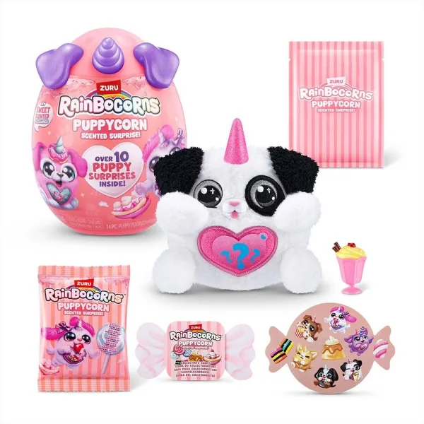 Rainbocorns: Pocket Puppycorn presenečenje dišeča plišasta figura kužka v različnih različicah 1 kos slika 12