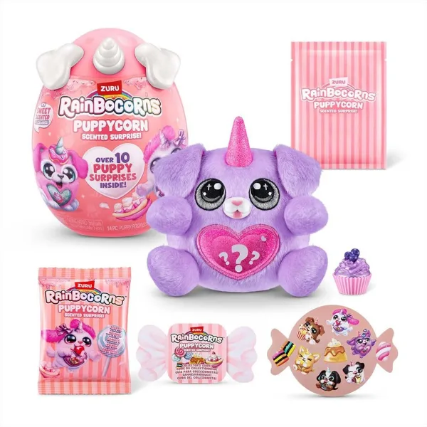 Rainbocorns: Pocket Puppycorn presenečenje dišeča plišasta figura kužka v različnih različicah 1 kos slika 6
