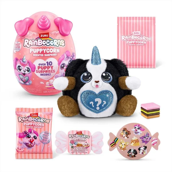 Rainbocorns: Pocket Puppycorn presenečenje dišeča plišasta figura kužka v različnih različicah 1 kos slika 7