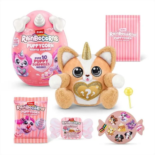 Rainbocorns: Pocket Puppycorn presenečenje dišeča plišasta figura kužka v različnih različicah 1 kos slika 8