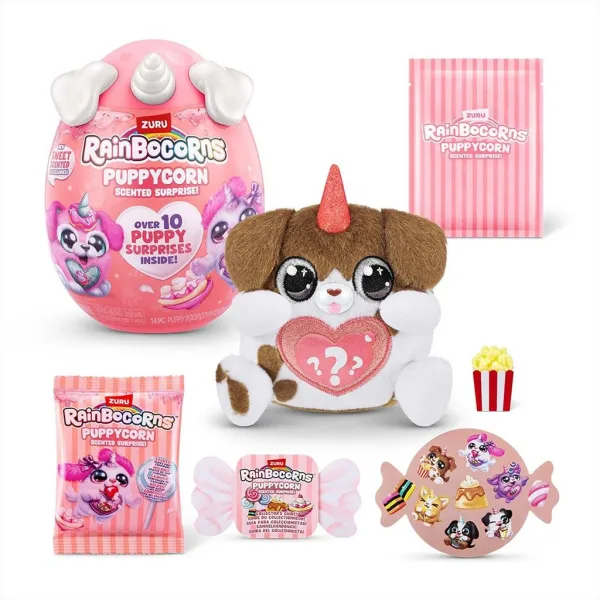 Rainbocorns: Pocket Puppycorn presenečenje dišeča plišasta figura kužka v različnih različicah 1 kos slika 9