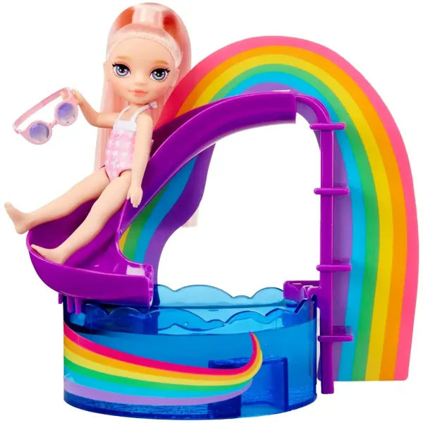 Rainbow High: Kompleks za zabavo ob bazenu z lutko Blush Parker slika 4
