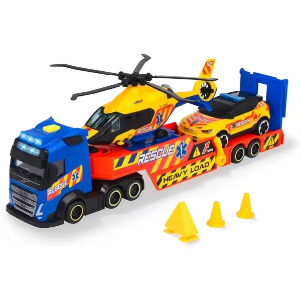 Reševalni tovornjak z helikopterjem in avtom - Dickie Toys slika 3