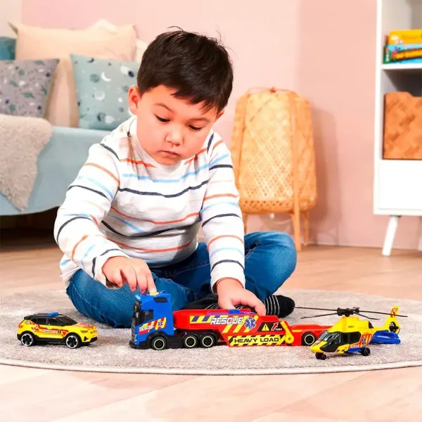 Reševalni tovornjak z helikopterjem in avtom - Dickie Toys slika 4